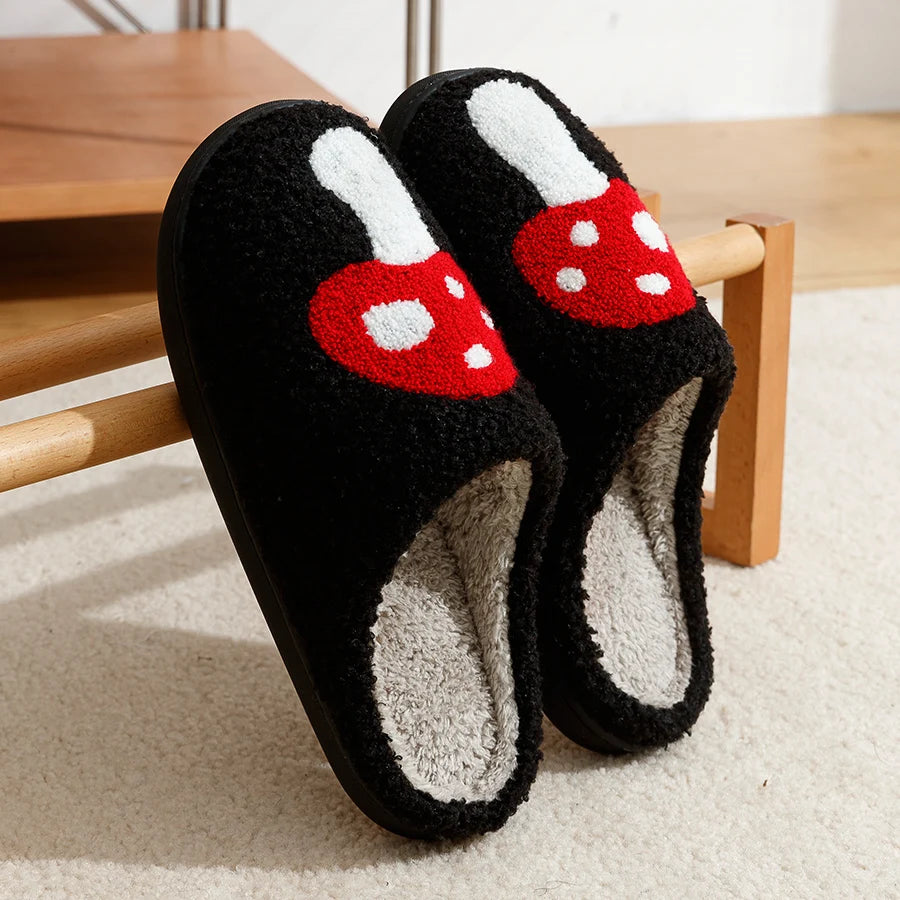 Black Mushroom Slippers (sizing is ladies European)