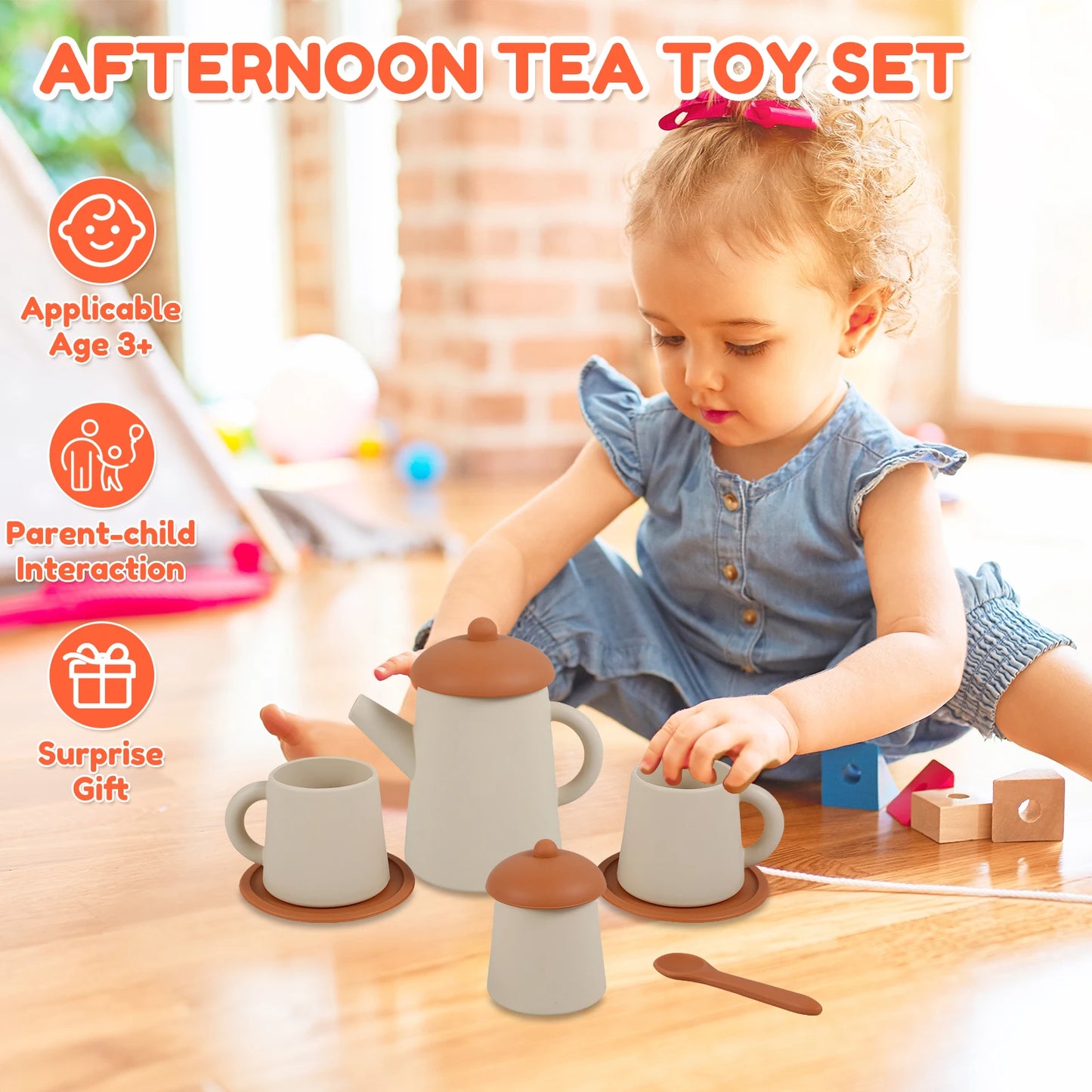 Wooden Montessori Tea Set