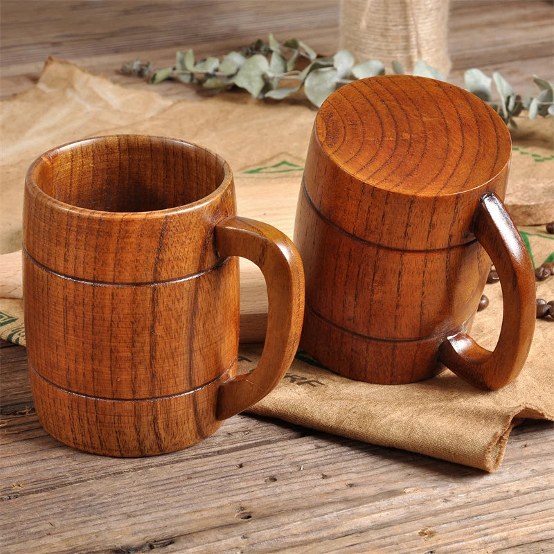 Carved Wooden Mug, Food Grade, 11oz