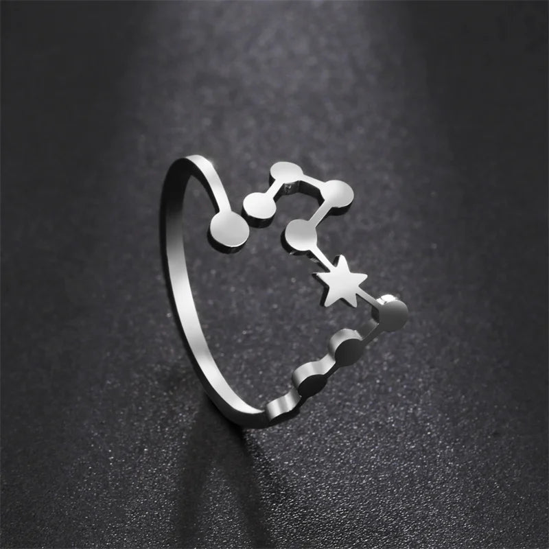 Adjustable Zodiac Rings