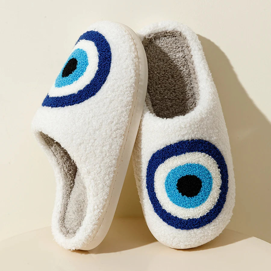 Plush Turkish Evil Eye Slippers
(sizing is ladies European)