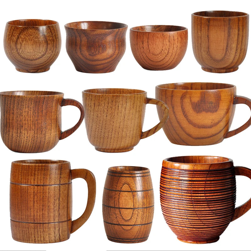 Carved Wooden Mug, Food Grade, 11oz