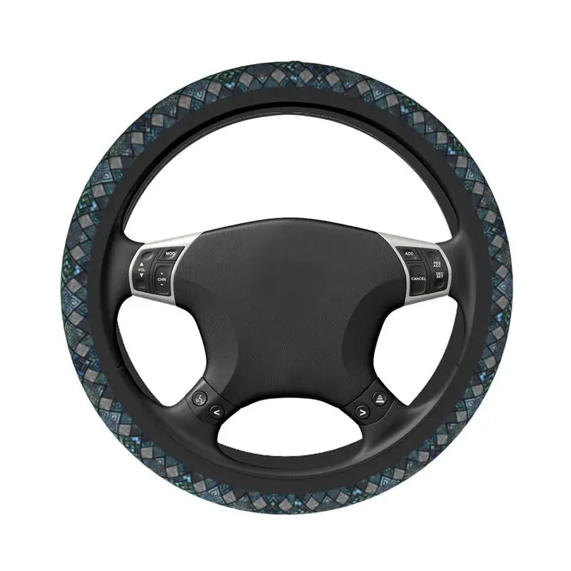 Greek Meander Pattern Steering Wheel Cover