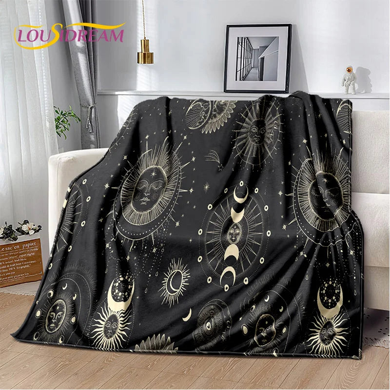 Evergreen Celestial Plush Blanket/Bedspread, Choose Your Size