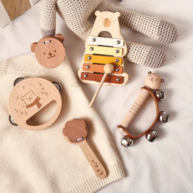 Little Bear Wooden Montessori Percussion Collection