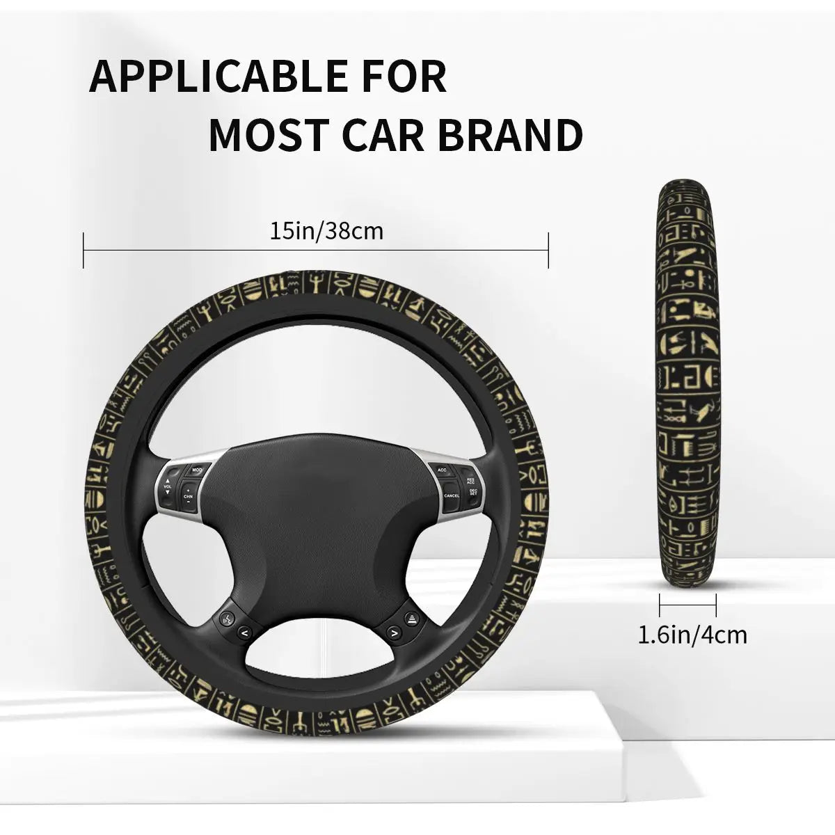 Hieroglyphics Car Steering Wheel Cover