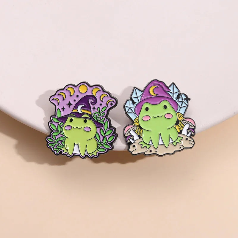 Witch Frog Pin, 5 Choices