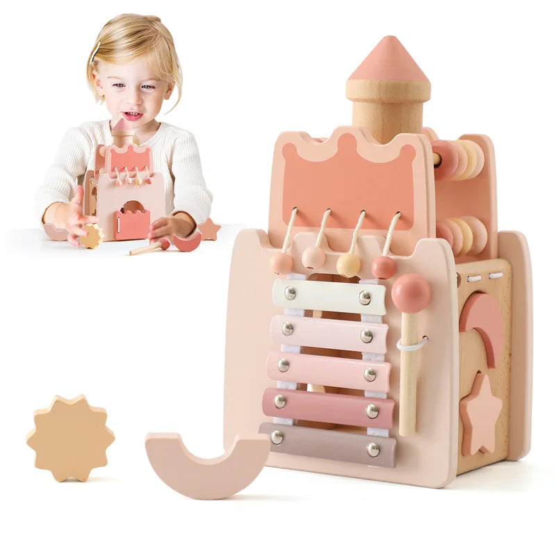 Wooden Fairytale Castle 
Five-in-One Montessori Magical Musical Learning Castle