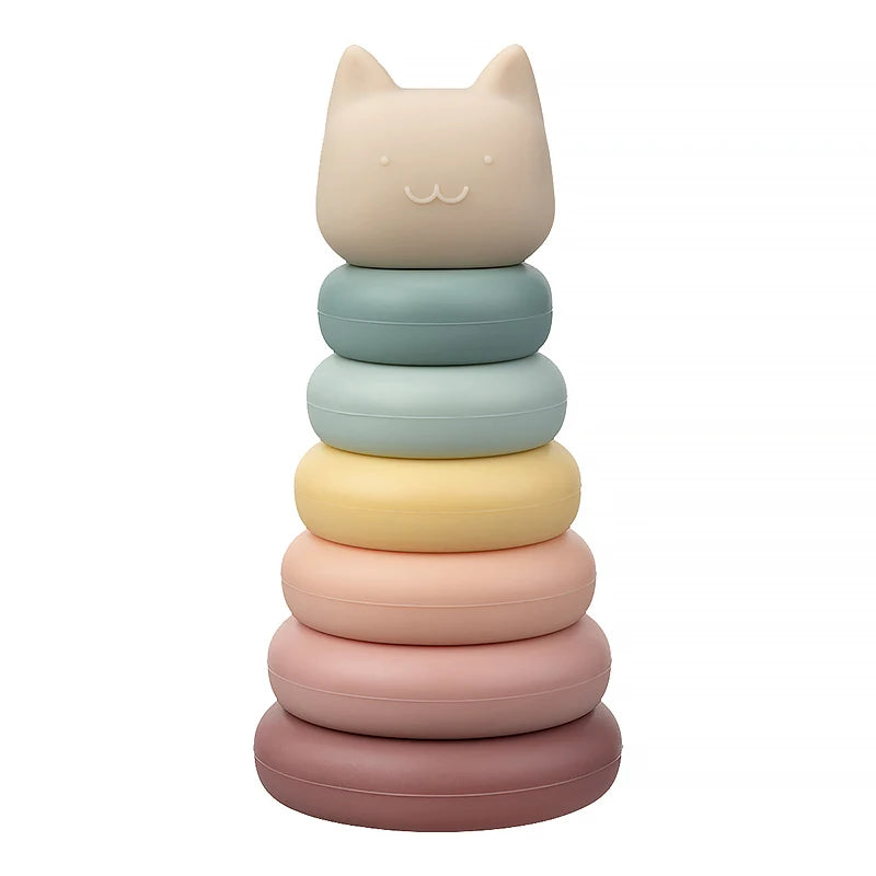 Soft-Stack Avocado, a Montessori Build and Learn Toy