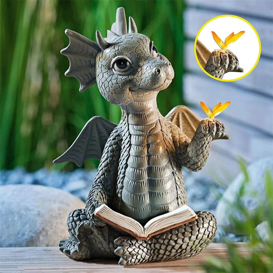 Solar Book Dragon Outdoor Satue