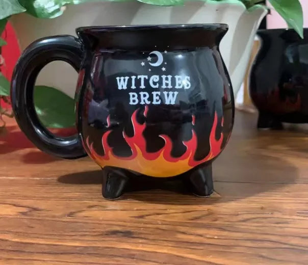 Green Witch Cauldron Mug, Large 16oz