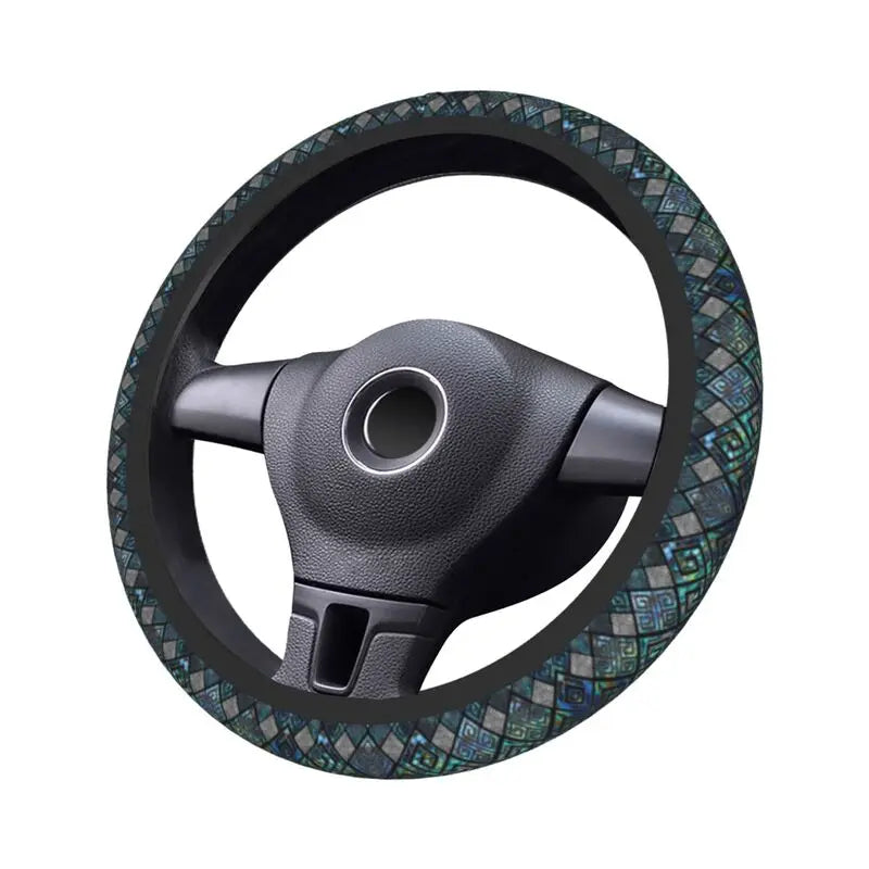 Greek Meander Pattern Steering Wheel Cover