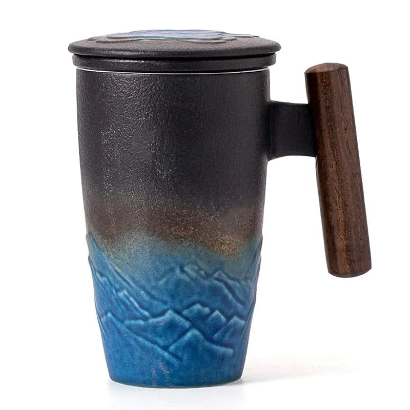 Large Travel Diffuser Mug with Wooden Handle (500ml)