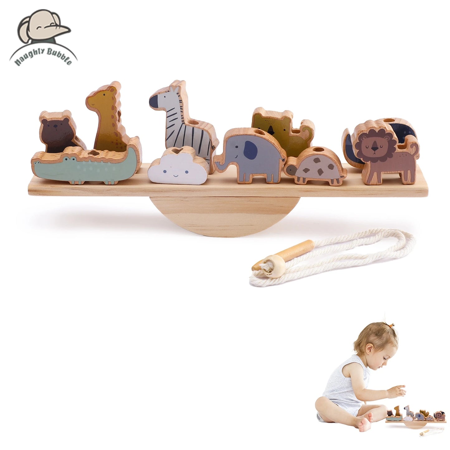 Celestial Wooden Balance and Threading Set