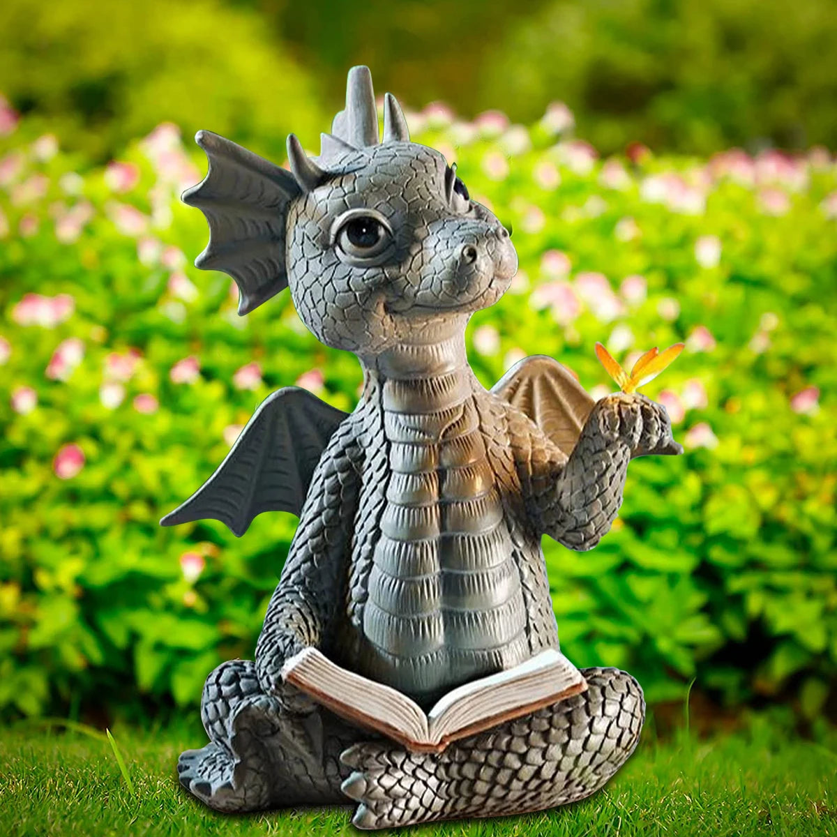 Solar Book Dragon Outdoor Satue